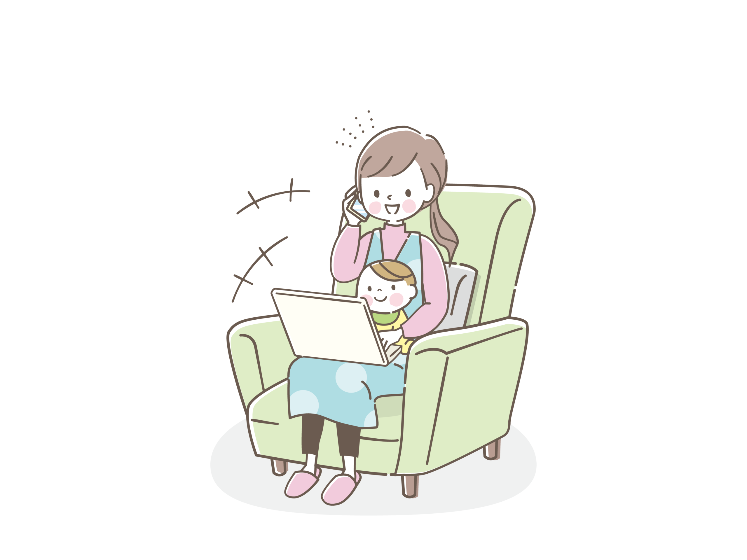テレビやスマホを見る子どもの様子