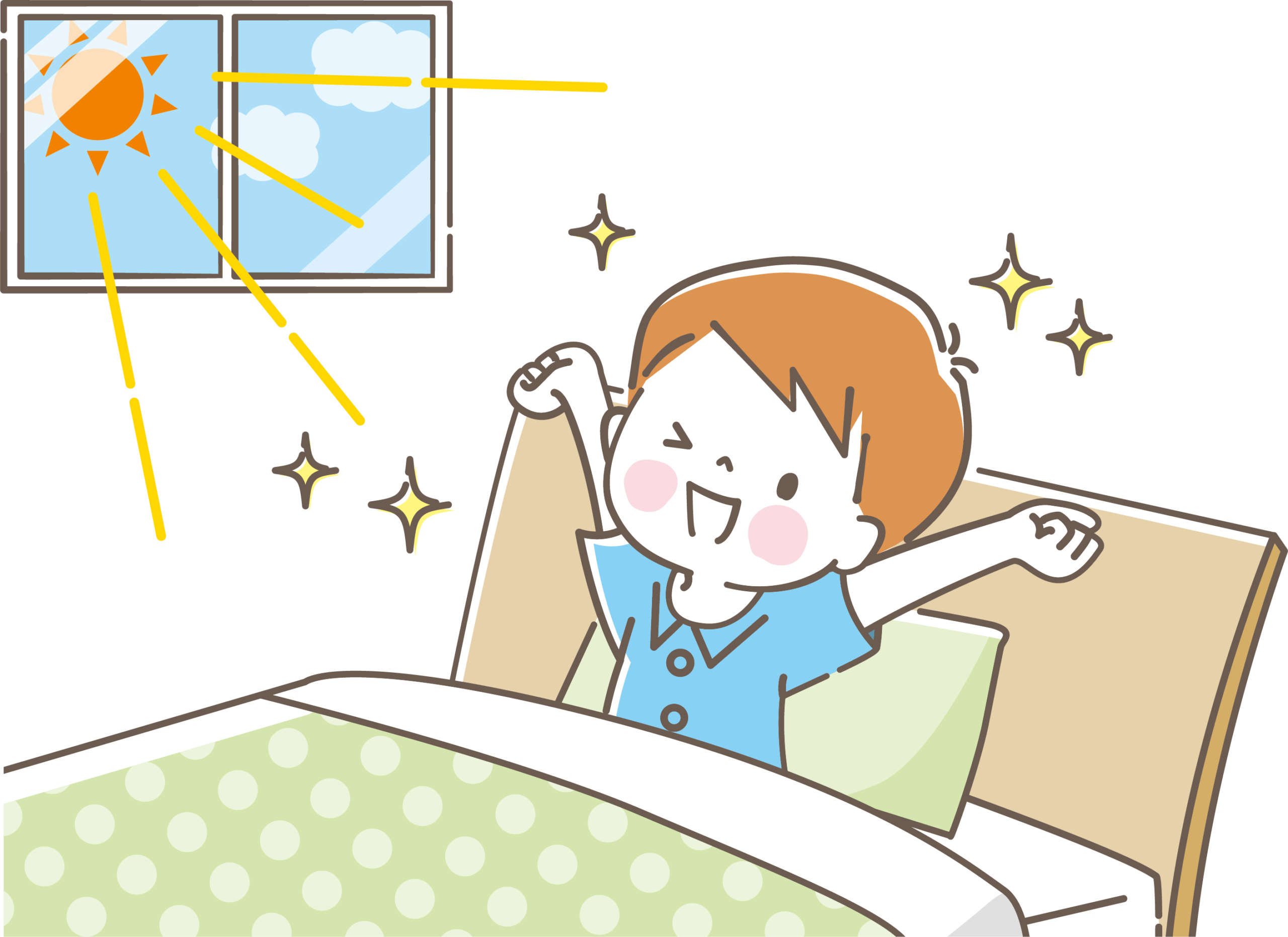 朝の生活リズムを整える子どもの様子